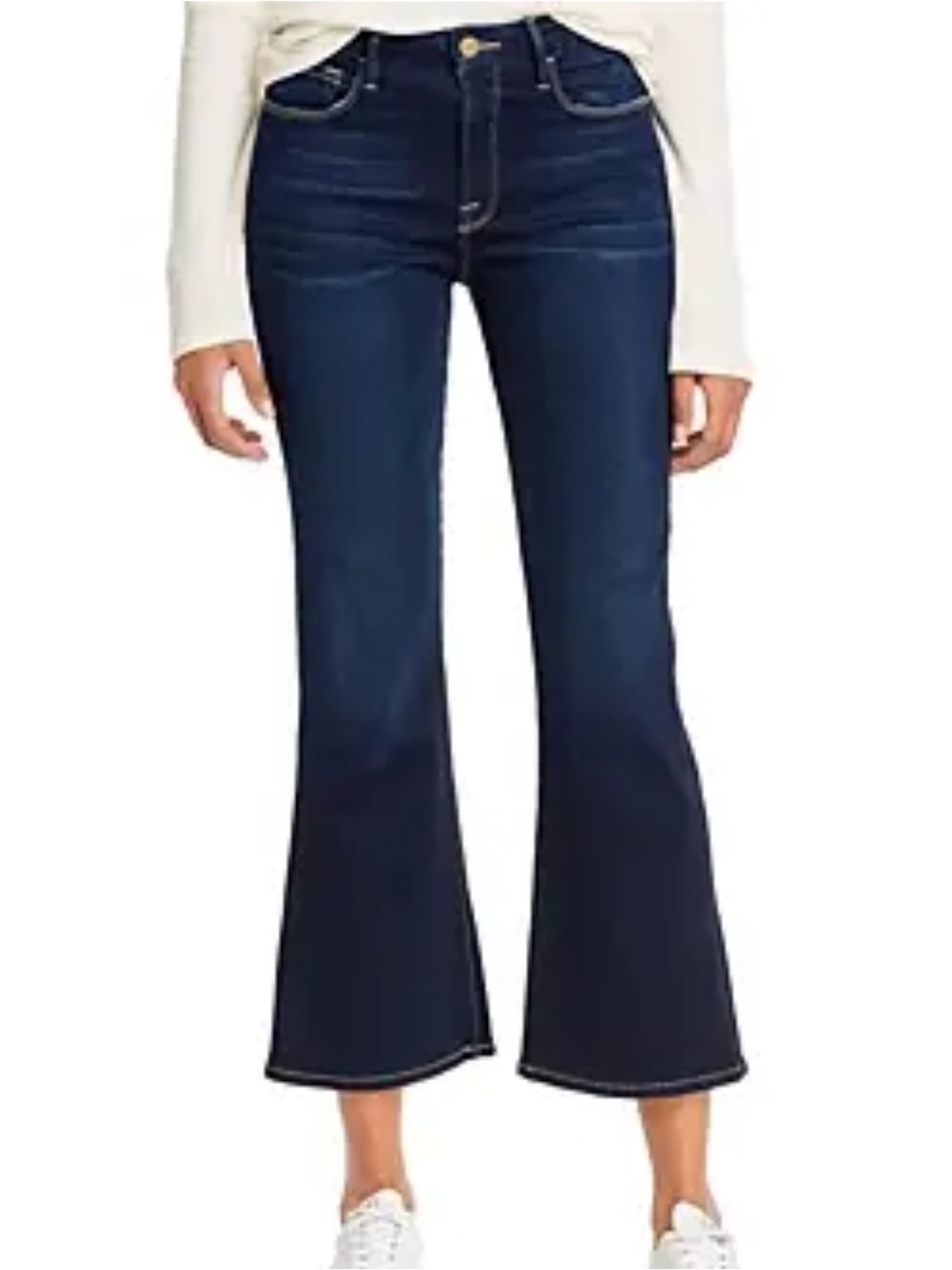 FRAME Le Crop Mini Boot Jeans in Dark Blue sz 27 #X1